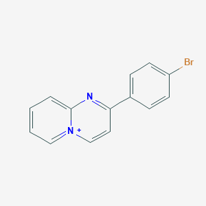 molecular formula C14H10BrN2+ B258163 2-(4-Bromophenyl)pyrido[1,2-a]pyrimidin-5-ium 
