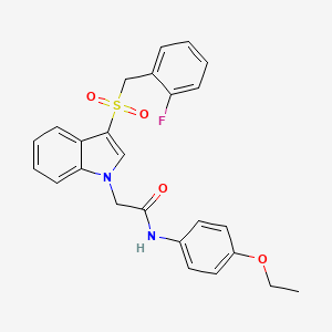N-(4-ethoxyphenyl)-2-(3-((2-fluorobenzyl)sulfonyl)-1H-indol-1-yl)acetamide