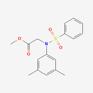 molecular formula C17H19NO4S B2581655 methyl N-(3,5-dimethylphenyl)-N-(phenylsulfonyl)glycinate CAS No. 309282-80-2