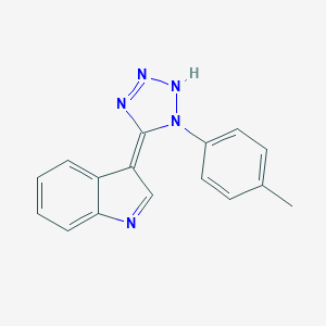 molecular formula C16H13N5 B258166 (3E)-3-[1-(4-methylphenyl)-2H-tetrazol-5-ylidene]indole 