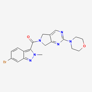 molecular formula C19H19BrN6O2 B2581661 (6-bromo-2-methyl-2H-indazol-3-yl)(2-morpholino-5H-pyrrolo[3,4-d]pyrimidin-6(7H)-yl)methanone CAS No. 2034370-29-9