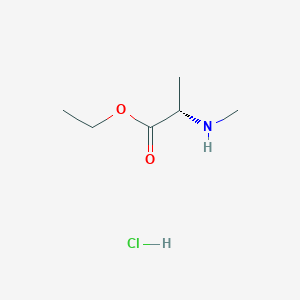 molecular formula C6H14ClNO2 B2581665 盐酸（2S）-2-(甲基氨基)丙酸乙酯 CAS No. 117856-39-0
