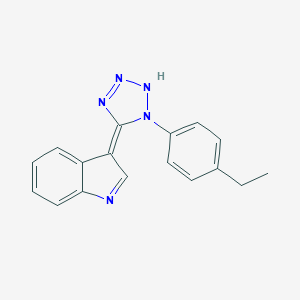 molecular formula C17H15N5 B258167 (3E)-3-[1-(4-ethylphenyl)-2H-tetrazol-5-ylidene]indole 