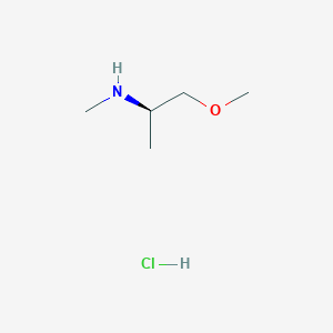 molecular formula C5H14ClNO B2581676 (2R)-1-Methoxy-N-methylpropan-2-amine;hydrochloride CAS No. 955399-17-4