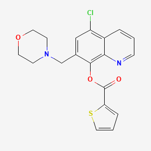 molecular formula C19H17ClN2O3S B2581683 [5-chloro-7-(morpholin-4-ylmethyl)quinolin-8-yl] Thiophene-2-carboxylate CAS No. 457650-88-3