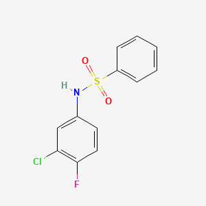 molecular formula C12H9ClFNO2S B2581693 N-(3-chloro-4-fluorophenyl)benzenesulfonamide CAS No. 214956-16-8