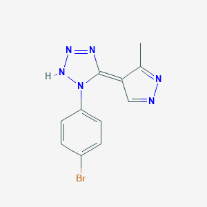 molecular formula C11H9BrN6 B258170 (5Z)-1-(4-bromophenyl)-5-(3-methylpyrazol-4-ylidene)-2H-tetrazole 