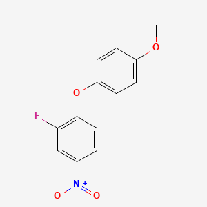 molecular formula C13H10FNO4 B2581701 2-Fluoro-1-(4-methoxyphenoxy)-4-nitrobenzene CAS No. 875700-53-1