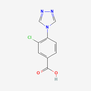 molecular formula C9H6ClN3O2 B2581702 3-Chloro-4-(1,2,4-triazol-4-yl)benzoic acid CAS No. 1060795-62-1