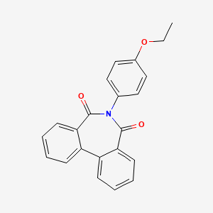 molecular formula C22H17NO3 B2581706 6-(4-Ethoxyphenyl)benzo[d][2]benzazepine-5,7-dione CAS No. 124214-25-1
