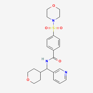 molecular formula C22H27N3O5S B2581709 4-(morpholinosulfonyl)-N-(pyridin-3-yl(tetrahydro-2H-pyran-4-yl)methyl)benzamide CAS No. 2034406-15-8