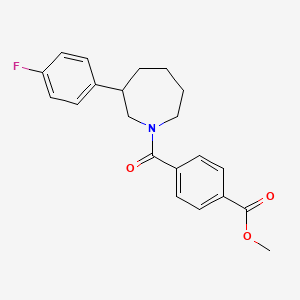 molecular formula C21H22FNO3 B2581713 Methyl 4-[3-(4-fluorophenyl)azepane-1-carbonyl]benzoate CAS No. 1797304-67-6