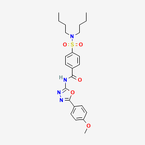 4-(dibutylsulfamoyl)-N-[5-(4-methoxyphenyl)-1,3,4-oxadiazol-2-yl]benzamide