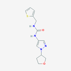 molecular formula C13H16N4O2S B2581724 3-[1-(oxolan-3-yl)-1H-pyrazol-4-yl]-1-[(thiophen-2-yl)methyl]urea CAS No. 1797720-54-7