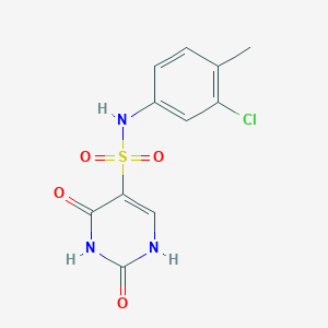 molecular formula C11H10ClN3O4S B2581733 N-(3-chloro-4-methylphenyl)-2-hydroxy-6-oxo-1,6-dihydropyrimidine-5-sulfonamide CAS No. 887461-92-9