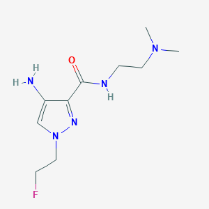 molecular formula C10H18FN5O B2581737 4-Amino-N-[2-(dimethylamino)ethyl]-1-(2-fluoroethyl)-1H-pyrazole-3-carboxamide CAS No. 2101196-12-5