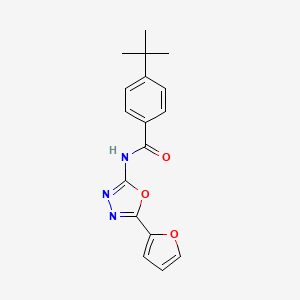 molecular formula C17H17N3O3 B2581744 4-tert-butyl-N-[5-(furan-2-yl)-1,3,4-oxadiazol-2-yl]benzamide CAS No. 887884-11-9