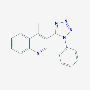molecular formula C17H13N5 B258175 4-methyl-3-(1-phenyl-1H-tetraazol-5-yl)quinoline 