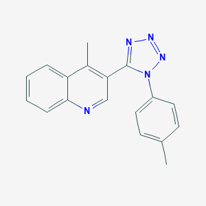 molecular formula C18H15N5 B258176 4-methyl-3-[1-(4-methylphenyl)-1H-tetraazol-5-yl]quinoline 