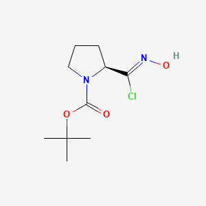molecular formula C10H17ClN2O3 B2581761 Tert-butyl (2S)-2-[(Z)-C-chloro-N-hydroxycarbonimidoyl]pyrrolidine-1-carboxylate CAS No. 2166246-17-7
