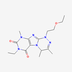 molecular formula C16H24N6O3 B2581768 1-(2-Ethoxyethyl)-7-ethyl-3,4,9-trimethyl-4H-purino[8,7-c][1,2,4]triazine-6,8-dione CAS No. 919024-91-2