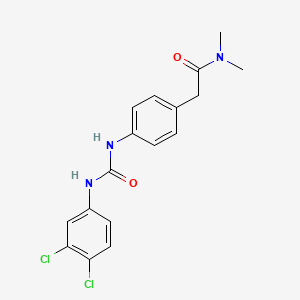 molecular formula C17H17Cl2N3O2 B2581773 2-(4-(3-(3,4-dichlorophenyl)ureido)phenyl)-N,N-dimethylacetamide CAS No. 1207038-54-7