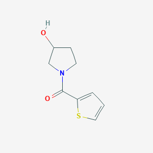 molecular formula C9H11NO2S B2581776 (3-Hydroxypyrrolidin-1-yl)(thiophen-2-yl)methanone CAS No. 1339619-34-9