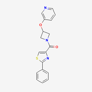 (2-Phenylthiazol-4-yl)(3-(pyridin-3-yloxy)azetidin-1-yl)methanone