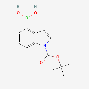 molecular formula C13H16BNO4 B2581796 (1-(叔丁氧羰基)-1H-吲哚-4-基)硼酸 CAS No. 2102451-30-7