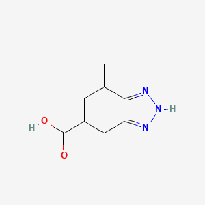 molecular formula C8H11N3O2 B2581804 7-Methyl-4,5,6,7-tetrahydro-2H-benzotriazole-5-carboxylic acid CAS No. 2309467-71-6