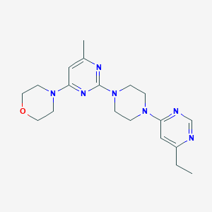 molecular formula C19H27N7O B2581808 4-[2-[4-(6-Ethylpyrimidin-4-yl)piperazin-1-yl]-6-methylpyrimidin-4-yl]morpholine CAS No. 2415526-04-2