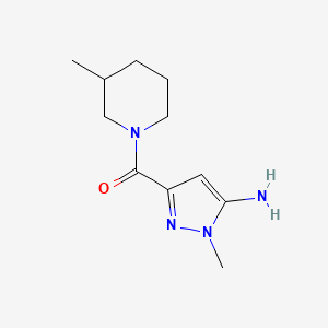 molecular formula C11H18N4O B2581814 (5-Amino-1-methylpyrazol-3-yl)-(3-methylpiperidin-1-yl)methanone CAS No. 1267861-07-3