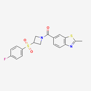 (3-((4-Fluorophenyl)sulfonyl)azetidin-1-yl)(2-methylbenzo[d]thiazol-6-yl)methanone
