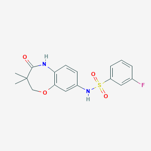 N-(3,3-dimethyl-4-oxo-2,3,4,5-tetrahydrobenzo[b][1,4]oxazepin-8-yl)-3-fluorobenzenesulfonamide