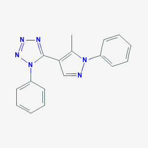 molecular formula C17H14N6 B258184 5-(5-methyl-1-phenyl-1H-pyrazol-4-yl)-1-phenyl-1H-tetraazole 