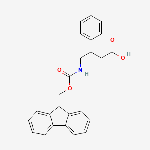 molecular formula C25H23NO4 B2581850 4-({[(9H-fluoren-9-yl)methoxy]carbonyl}amino)-3-phenylbutanoic acid CAS No. 282525-05-7