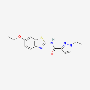 molecular formula C15H16N4O2S B2581857 N-(6-ethoxybenzo[d]thiazol-2-yl)-1-ethyl-1H-pyrazole-3-carboxamide CAS No. 1170380-19-4