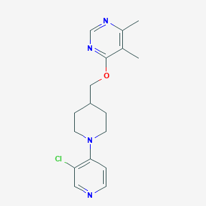 molecular formula C17H21ClN4O B2581858 4-((1-(3-Chloropyridin-4-yl)piperidin-4-yl)methoxy)-5,6-dimethylpyrimidine CAS No. 2320861-65-0