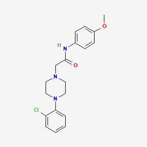 molecular formula C19H22ClN3O2 B2581861 2-[4-(2-chlorophenyl)piperazin-1-yl]-N-(4-methoxyphenyl)acetamide CAS No. 801225-06-9