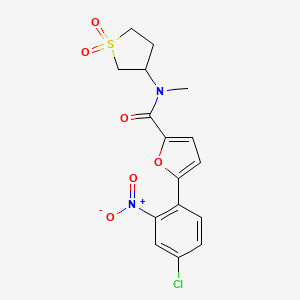 5-(4-chloro-2-nitrophenyl)-N-(1,1-dioxidotetrahydrothiophen-3-yl)-N-methylfuran-2-carboxamide