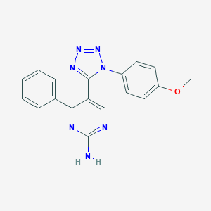 molecular formula C18H15N7O B258188 5-[1-(4-Methoxyphenyl)(1,2,3,4-tetraazol-5-yl)]-4-phenylpyrimidine-2-ylamine 