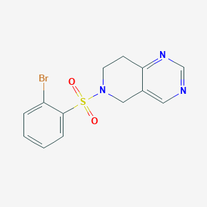 molecular formula C13H12BrN3O2S B2581885 6-((2-Bromophenyl)sulfonyl)-5,6,7,8-tetrahydropyrido[4,3-d]pyrimidine CAS No. 1797085-66-5