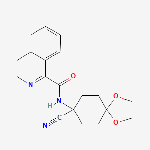 N-{8-cyano-1,4-dioxaspiro[4.5]decan-8-yl}isoquinoline-1-carboxamide