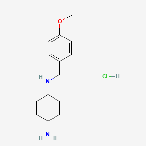 molecular formula C14H23ClN2O B2581894 N1-(4-Methoxybenzyl)cyclohexane-1,4-diamine hydrochloride CAS No. 1417789-34-4
