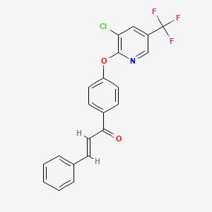 (E)-1-[4-[3-chloro-5-(trifluoromethyl)pyridin-2-yl]oxyphenyl]-3-phenylprop-2-en-1-one