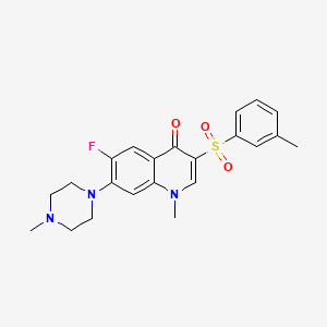 6-fluoro-1-methyl-7-(4-methylpiperazin-1-yl)-3-(m-tolylsulfonyl)quinolin-4(1H)-one