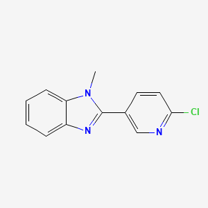 molecular formula C13H10ClN3 B2581903 2-(6-chloro-3-pyridinyl)-1-methyl-1H-1,3-benzimidazole CAS No. 337920-52-2
