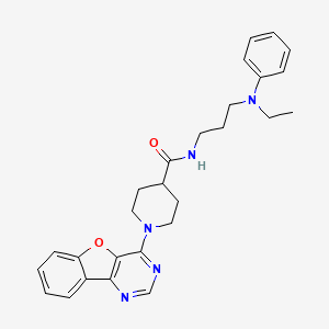 1-([1]benzofuro[3,2-d]pyrimidin-4-yl)-N-{3-[ethyl(phenyl)amino]propyl}piperidine-4-carboxamide