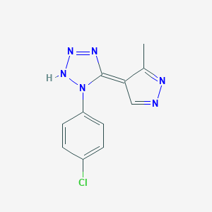 molecular formula C11H9ClN6 B258192 (5Z)-1-(4-chlorophenyl)-5-(3-methylpyrazol-4-ylidene)-2H-tetrazole 