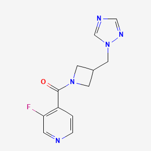 (3-((1H-1,2,4-triazol-1-yl)methyl)azetidin-1-yl)(3-fluoropyridin-4-yl)methanone